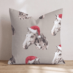 Appaloosa Santa Portraits Throw Pillow - Hillcroft Home