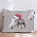 Appaloosa Santa Portraits Throw Pillow - Hillcroft Home