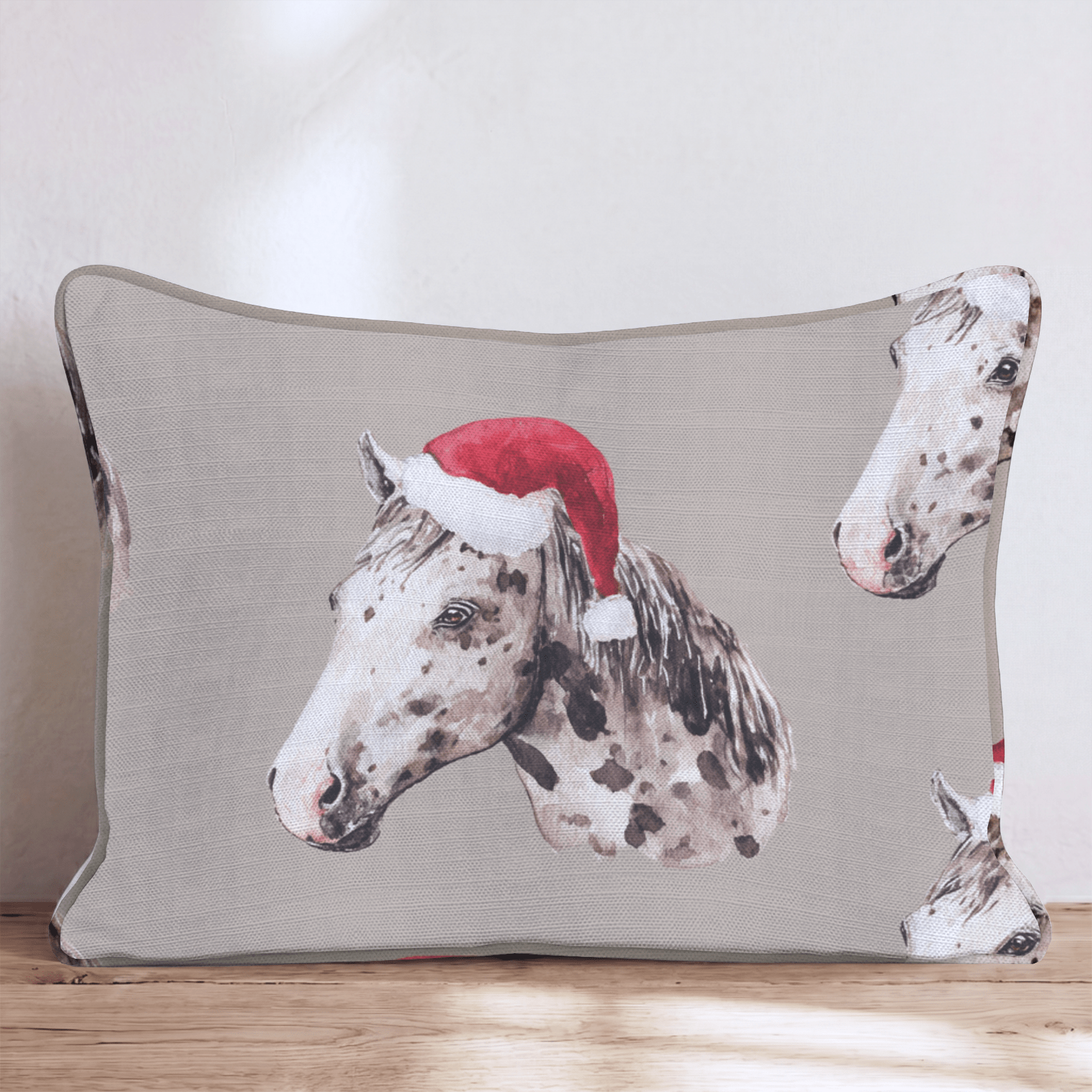 Appaloosa Santa Portraits Throw Pillow - Hillcroft Home