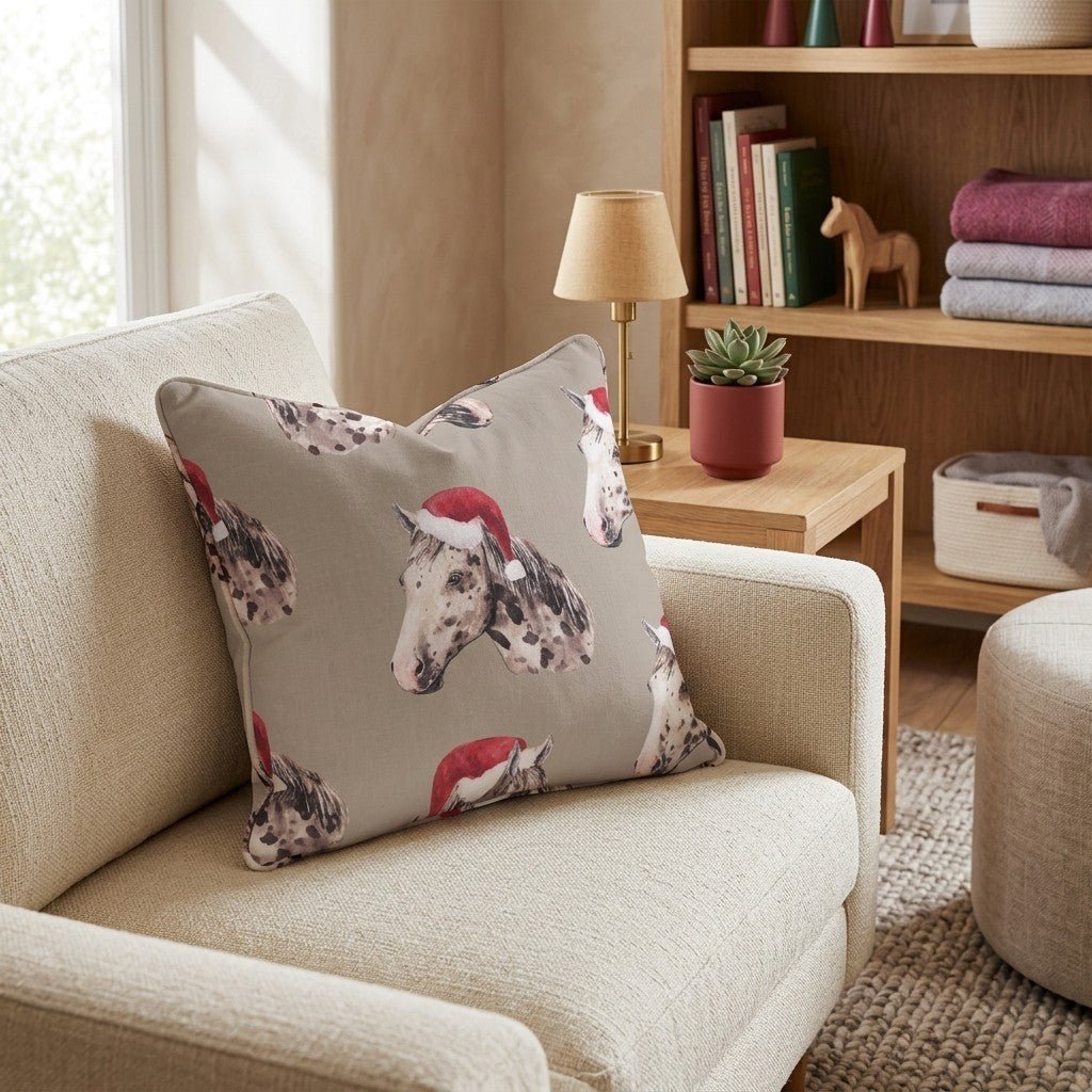 Appaloosa Santa Portraits Throw Pillow - Hillcroft Home