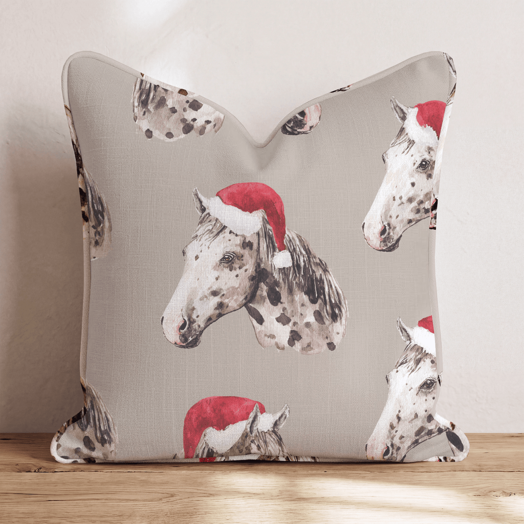 Appaloosa Santa Portraits Throw Pillow - Hillcroft Home