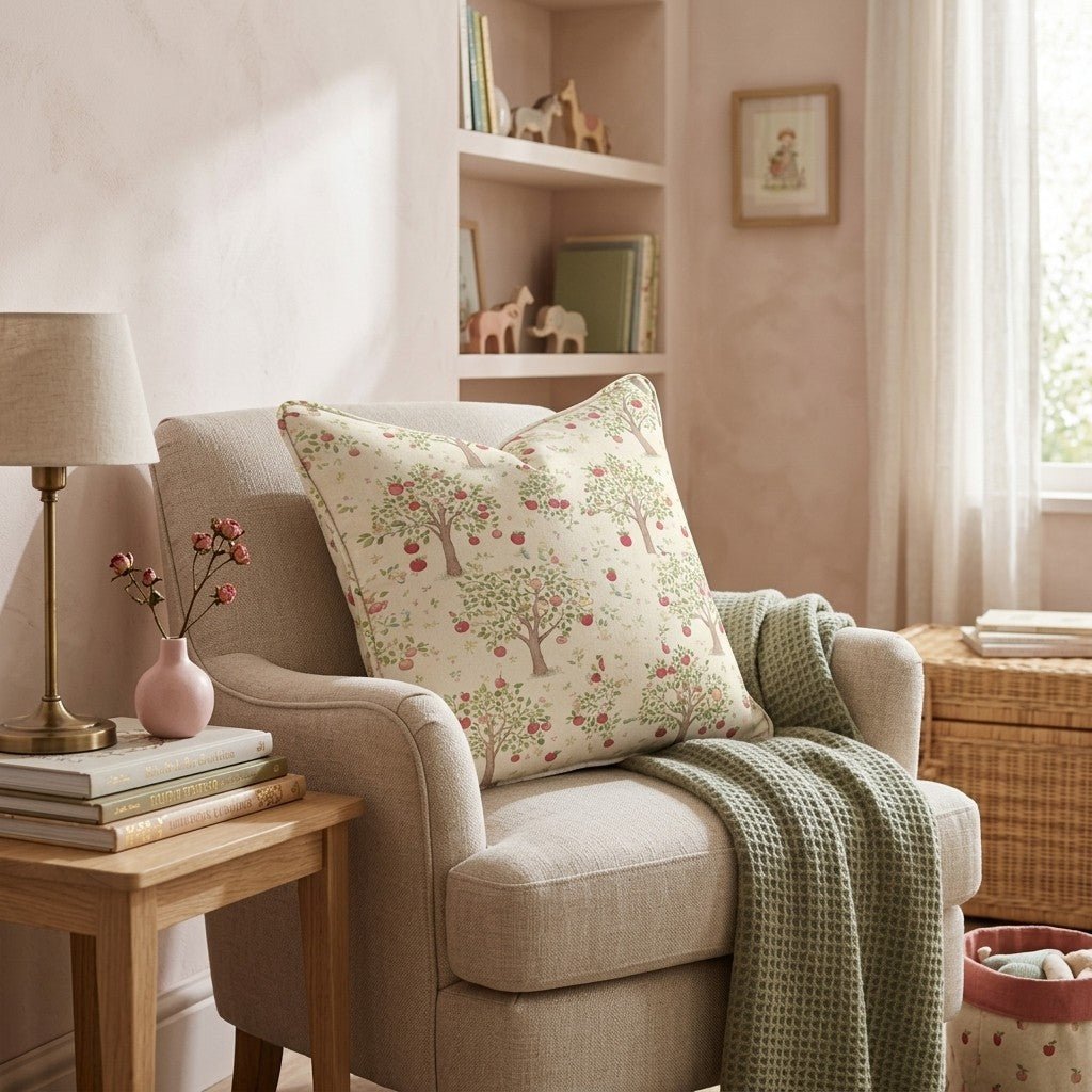 Apple Blossom Orchard Throw Pillow - Hillcroft Home