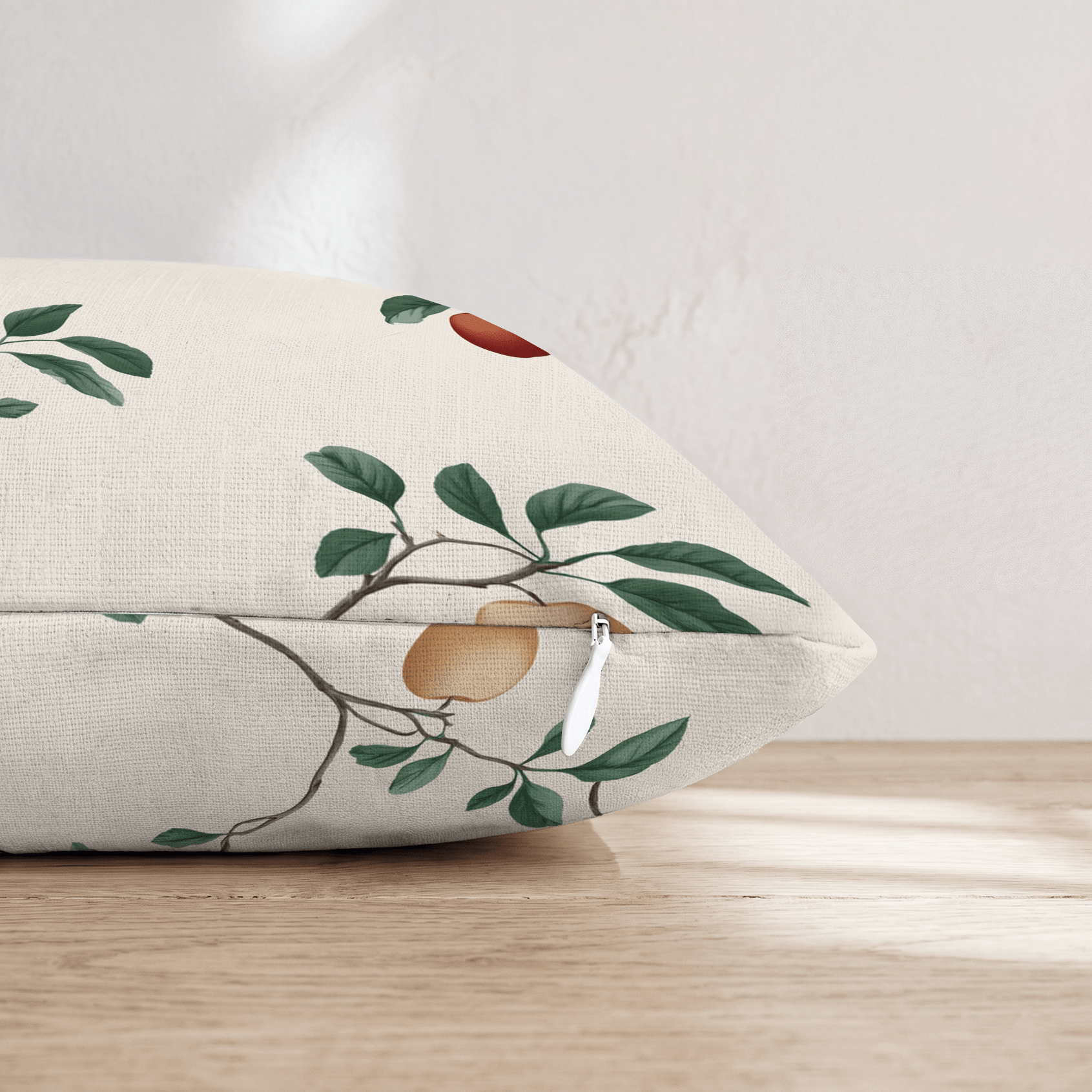 Apple Branch Stretch Throw Pillow - Hillcroft Home