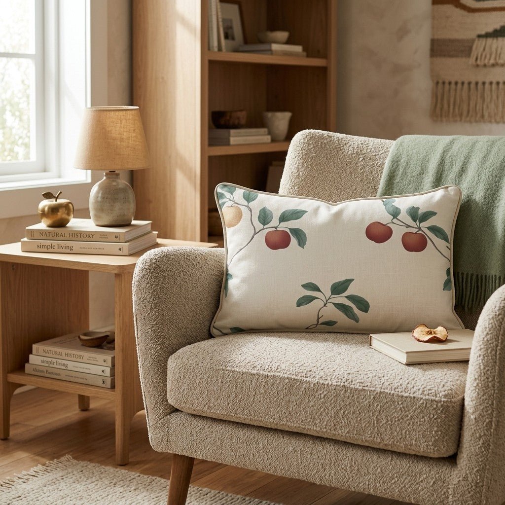 Apple Branch Stretch Throw Pillow - Hillcroft Home