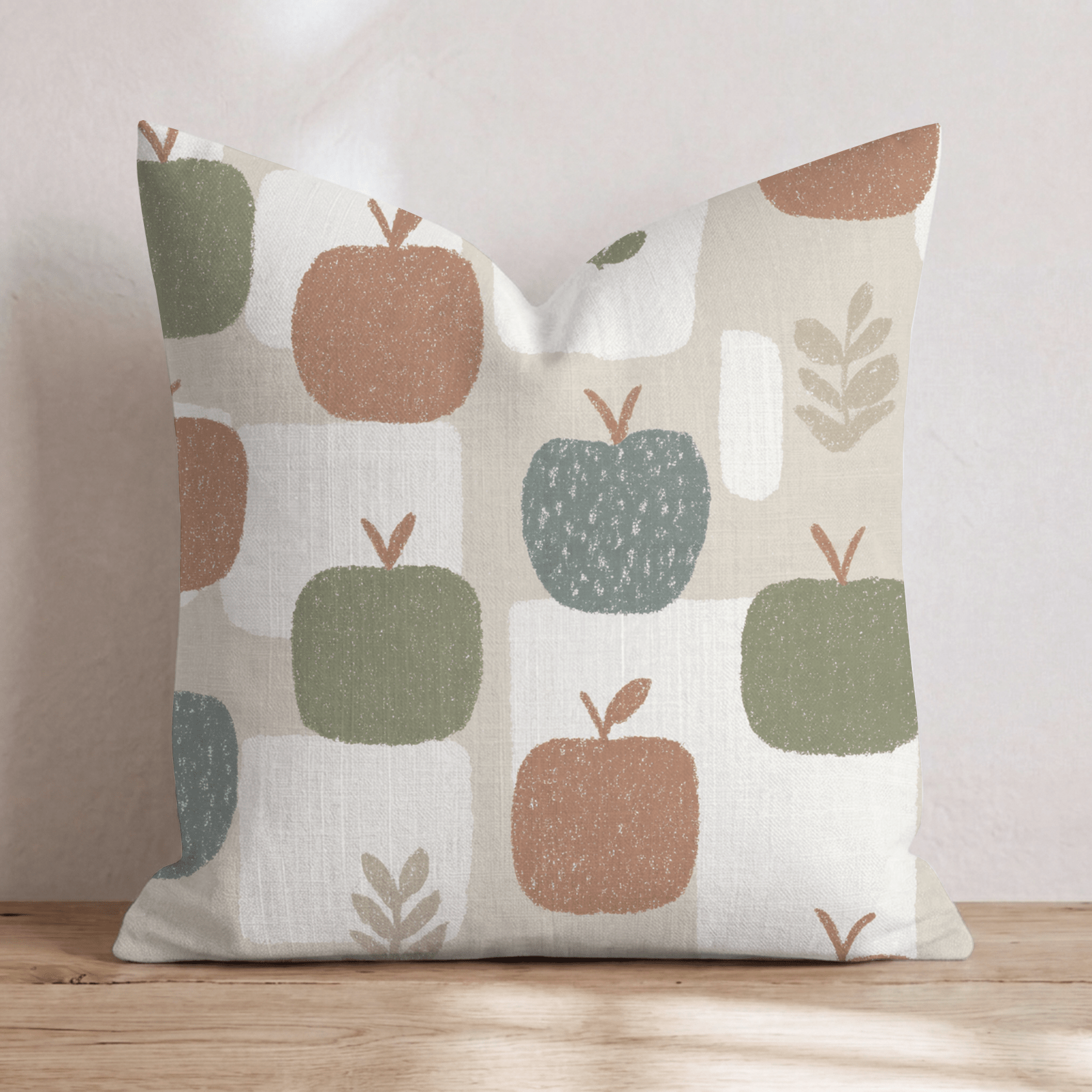 Apple Checks Throw Pillow - Hillcroft Home