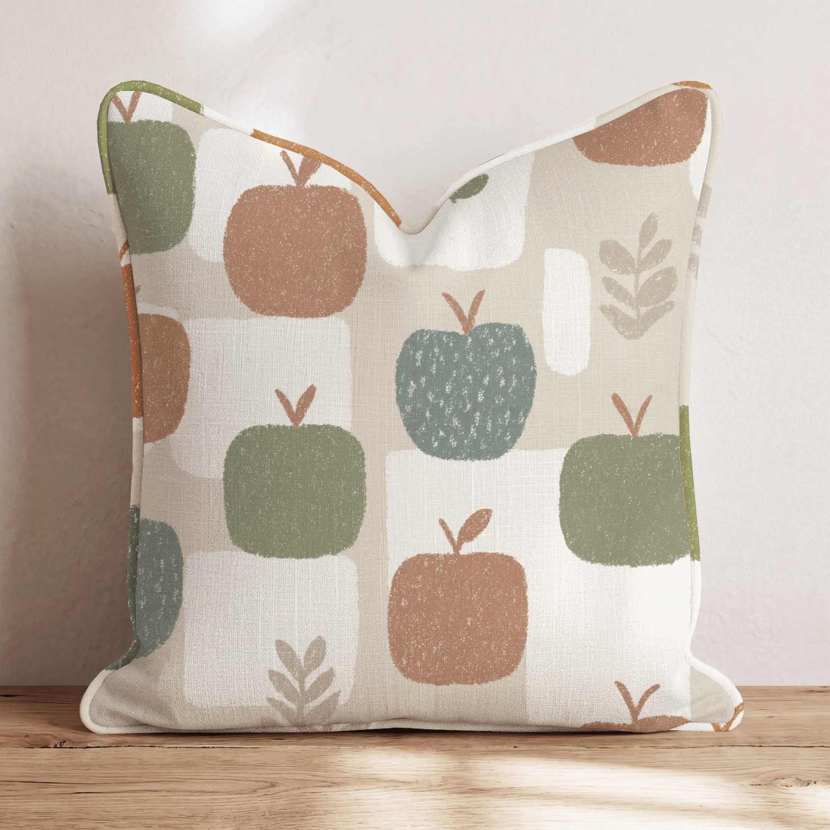 Apple Checks Throw Pillow - Hillcroft Home