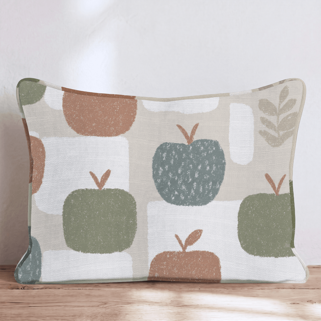 Apple Checks Throw Pillow - Hillcroft Home