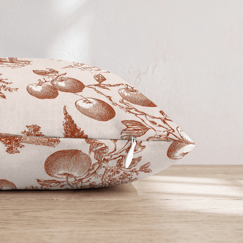 Apple Orchard Toile Throw Pillow - Hillcroft Home