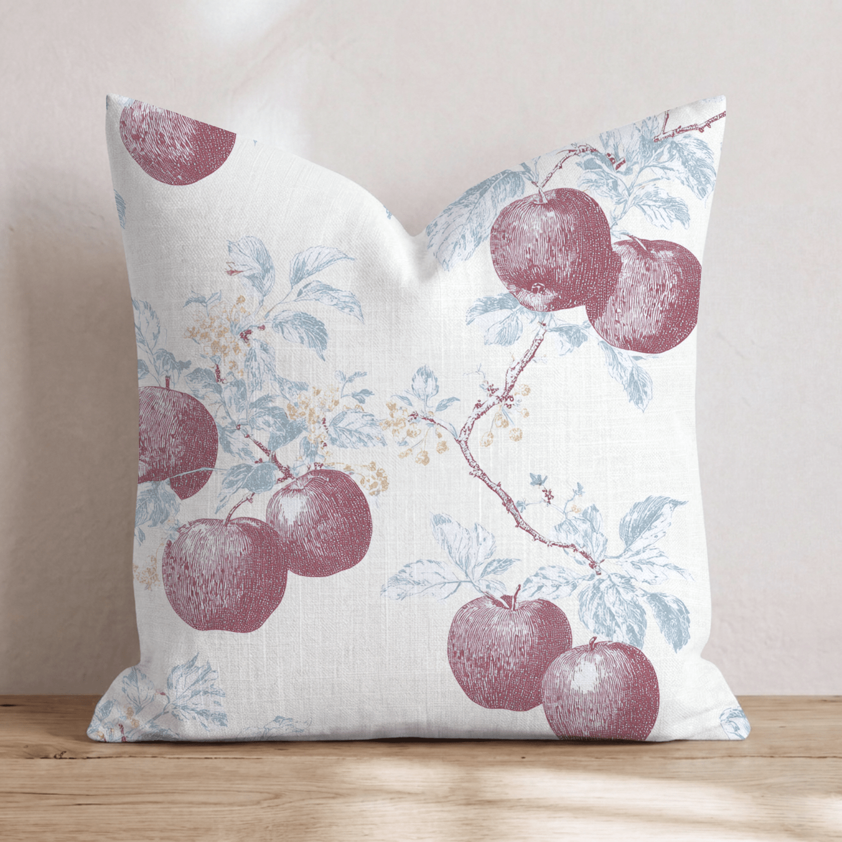 Apples and Branches Throw Pillow - Hillcroft Home