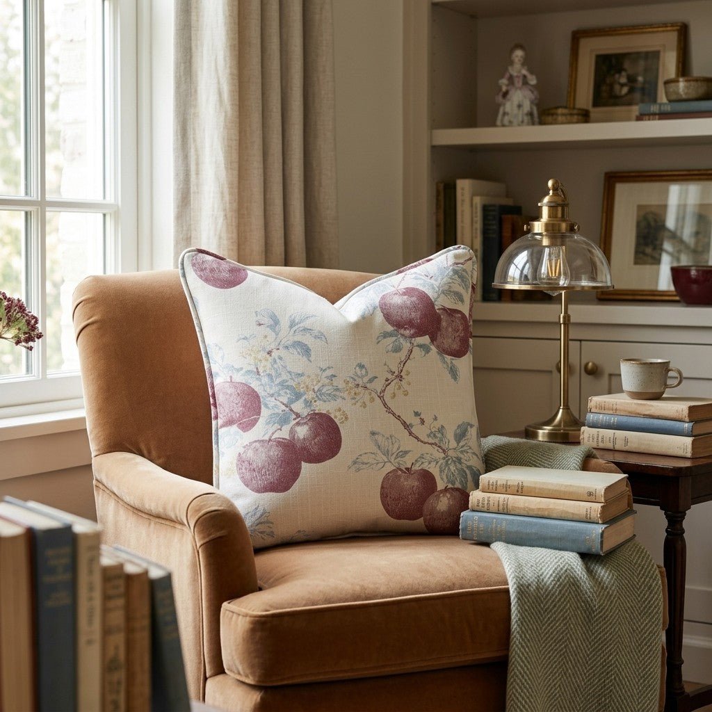 Apples and Branches Throw Pillow - Hillcroft Home
