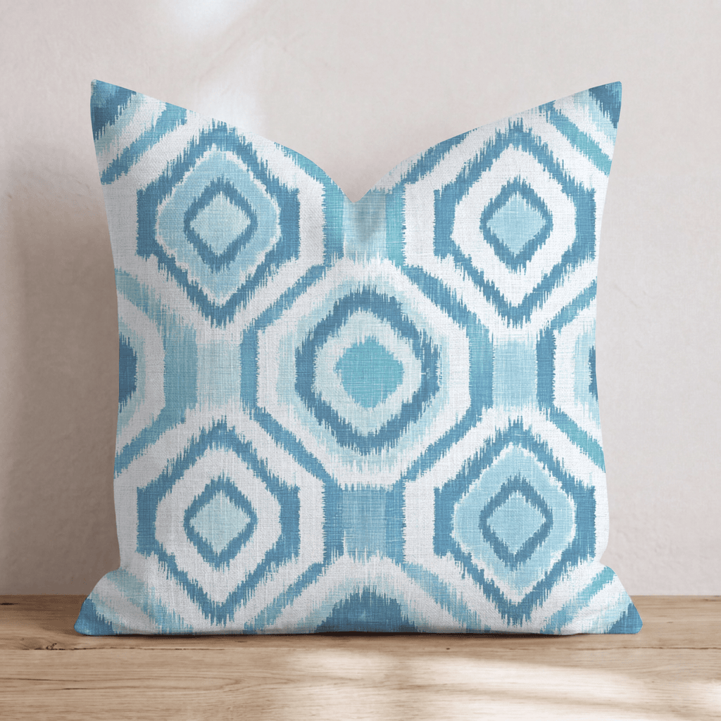 Aqua Throw Pillow - Hillcroft Home