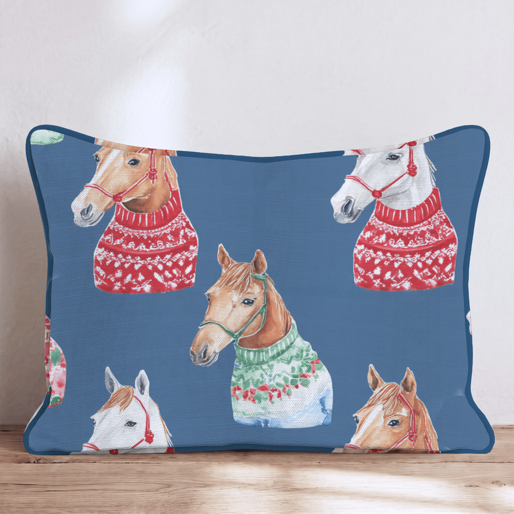 Arabian Sweater Portraits Throw Pillow - Hillcroft Home