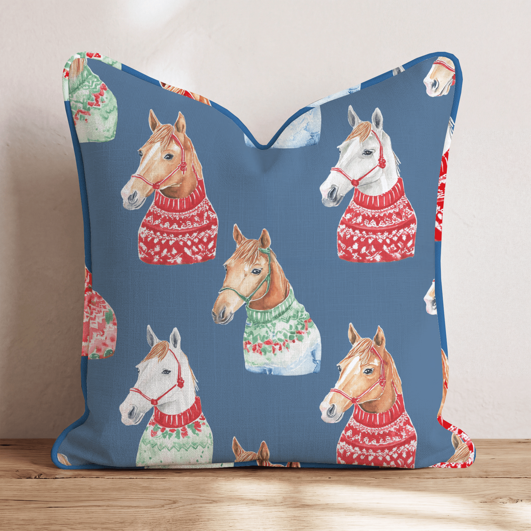 Arabian Sweater Portraits Throw Pillow - Hillcroft Home