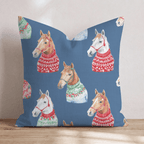 Arabian Sweater Portraits Throw Pillow - Hillcroft Home