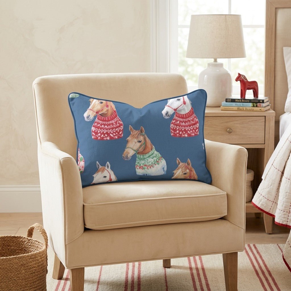Arabian Sweater Portraits Throw Pillow - Hillcroft Home