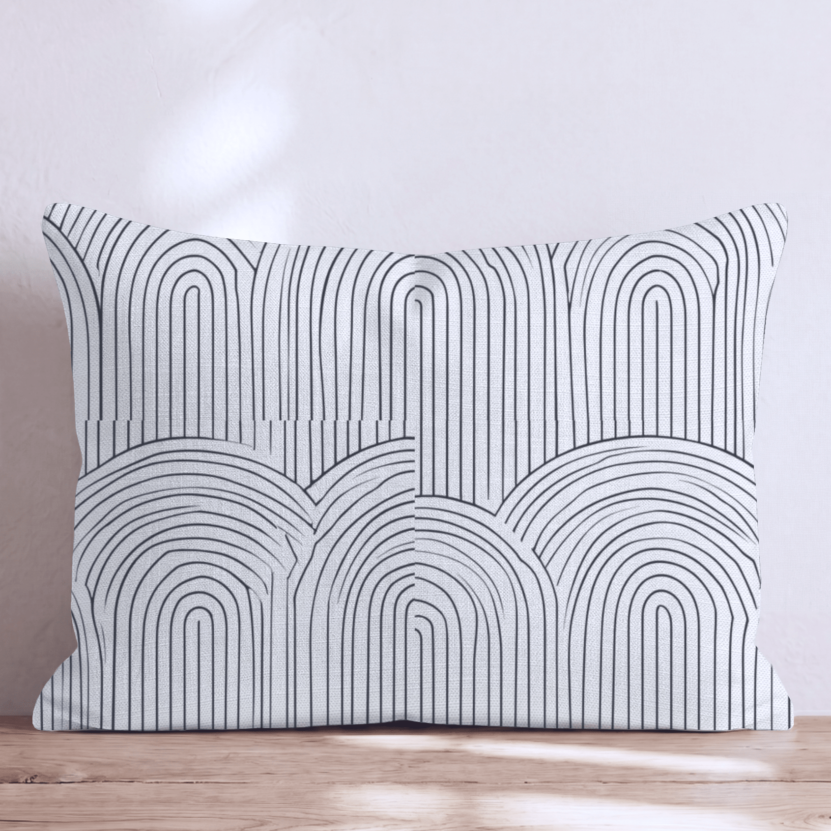 Arch Rainbow Outline Throw Pillow - Hillcroft Home