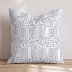 Arch Rainbow Outline Throw Pillow - Hillcroft Home