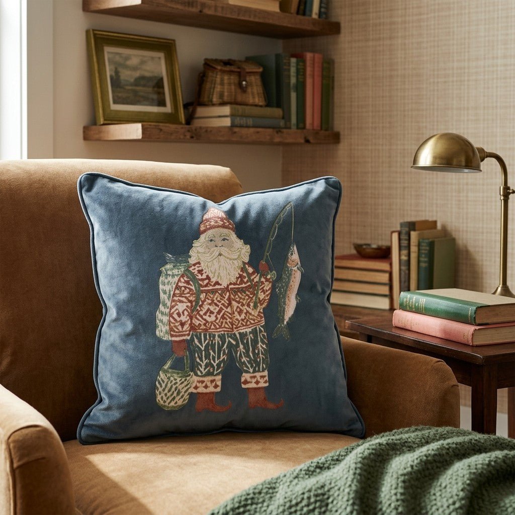 Arctic Fisherman Throw Pillow - Hillcroft Home