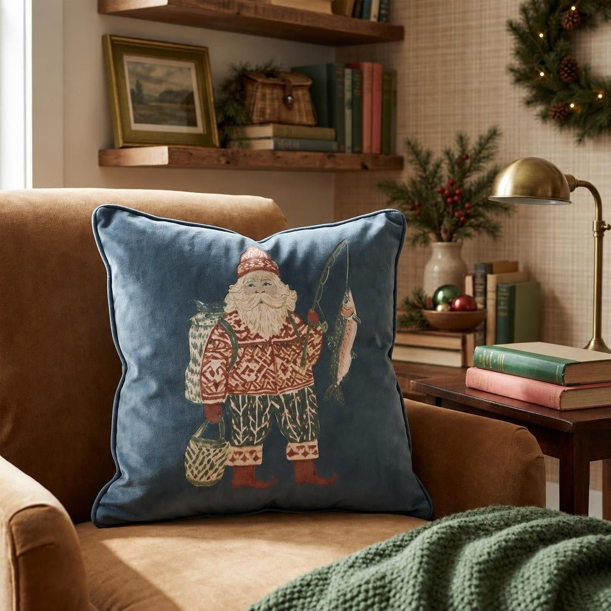 Arctic Fisherman Throw Pillow throw pillow - Hillcroft Home