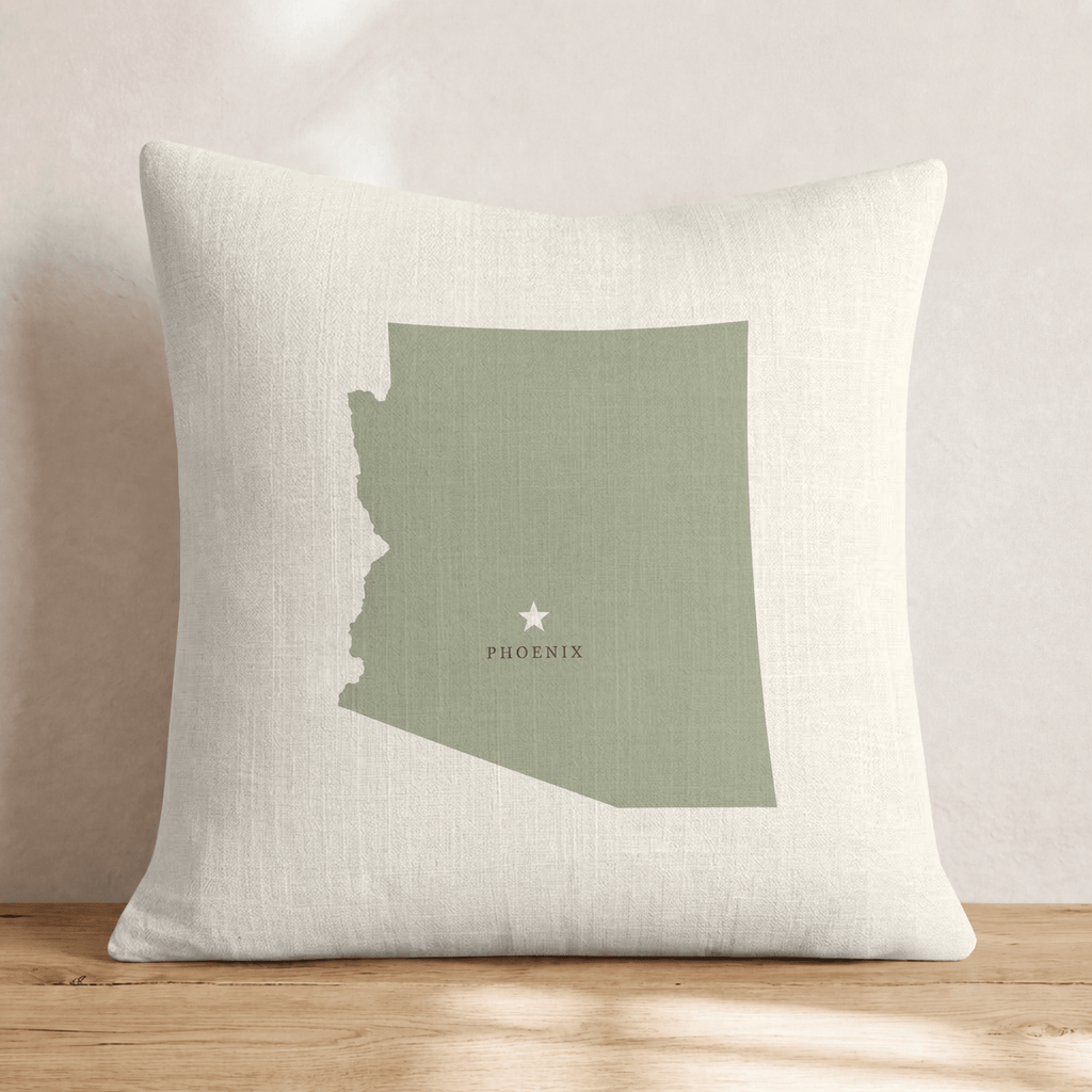 Arizona State Capital Throw Pillow - Hillcroft Home