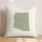 Arizona State Capital Throw Pillow - Hillcroft Home
