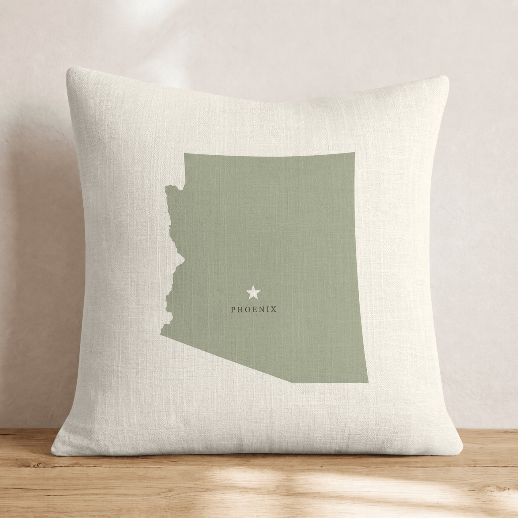 Arizona State Capital Throw Pillow - Hillcroft Home
