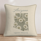 Arizona State Flower Throw Pillow - Hillcroft Home