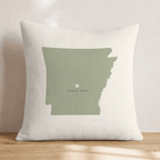 Arkansas State Capital Throw Pillow - Hillcroft Home