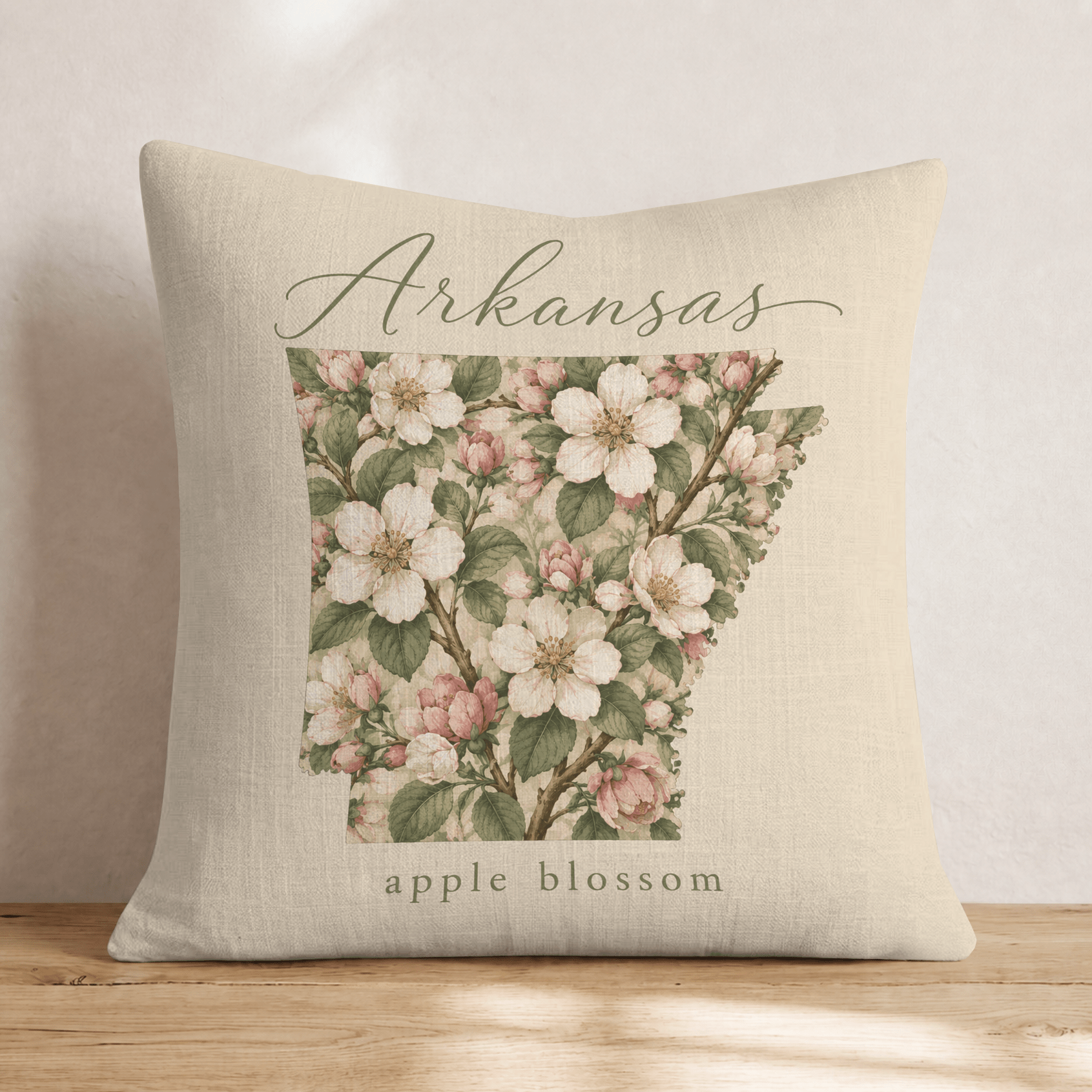 Arkansas State Flower Throw Pillow - Hillcroft Home