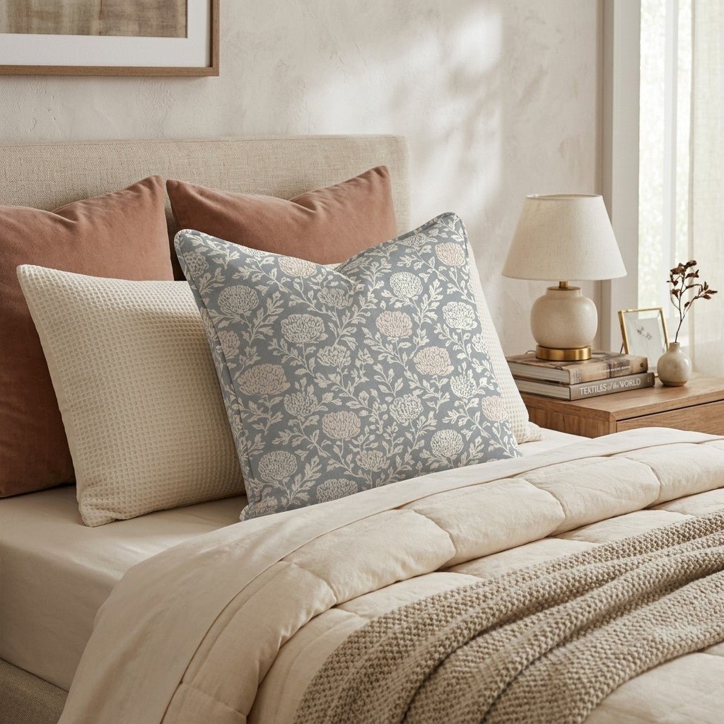 Ashwood Bloom Throw Pillow - Hillcroft Home