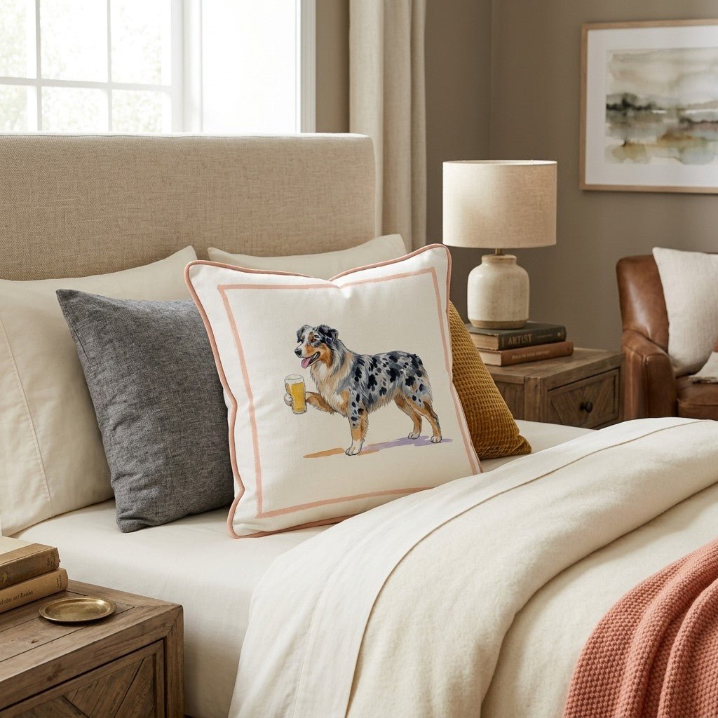 Aussie Lager Throw Pillow - Hillcroft Home