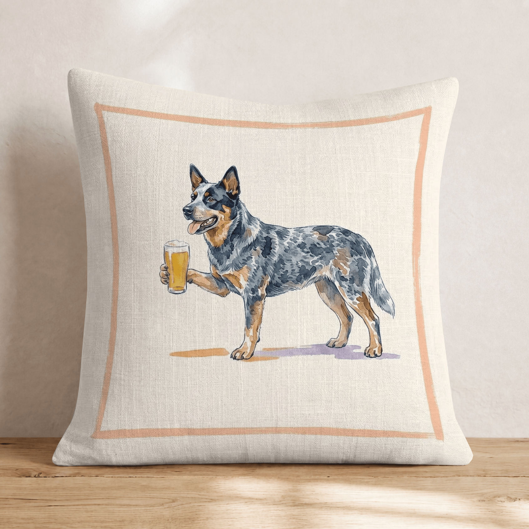 Australian Cattle Dog Lager Throw Pillow - Hillcroft Home