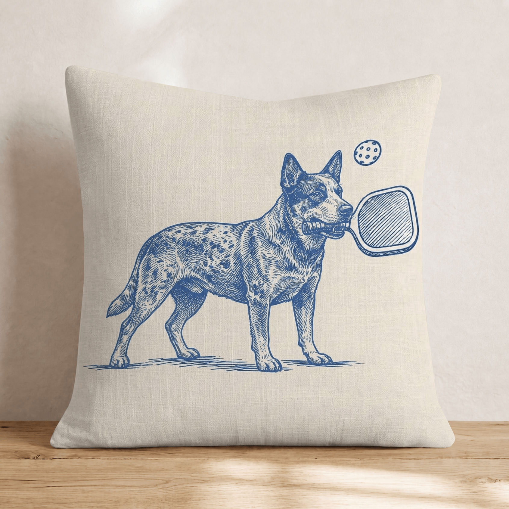 Australian Cattle Dog Pickleball Throw Pillow - Hillcroft Home
