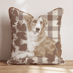 Australian Shepard Harvest Plaid Throw Pillow - Hillcroft Home