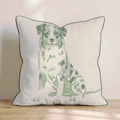 Australian Shepherd Green Throw Pillow - Hillcroft Home