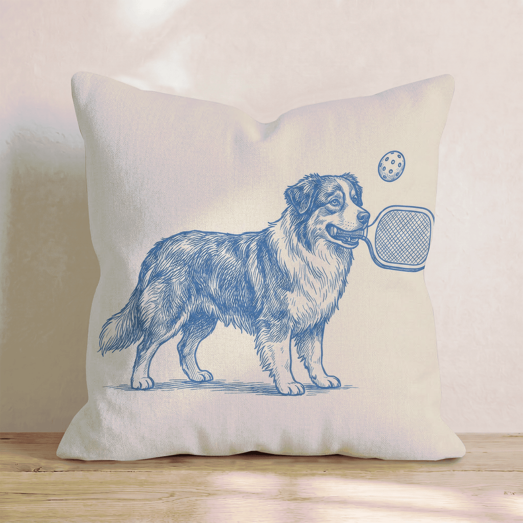 Australian Shepherd Pickleball Throw Pillow - Hillcroft Home