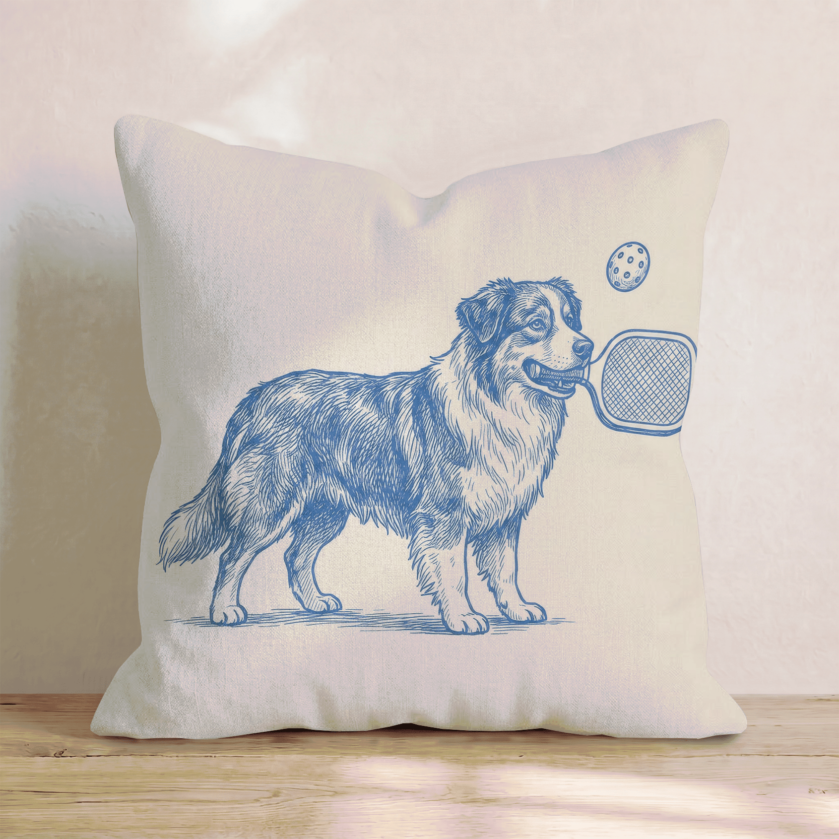 Australian Shepherd Pickleball Throw Pillow - Hillcroft Home