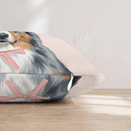 Australian Shepherd Portrait Throw Pillow - Hillcroft Home