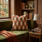 Autumn Argyle Brown Throw Pillow - Hillcroft Home