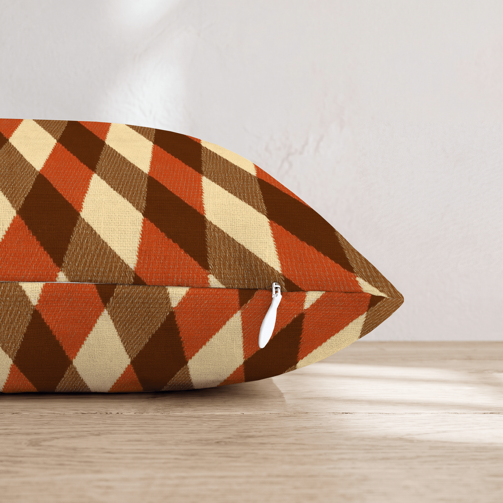 Autumn Argyle Brown Throw Pillow - Hillcroft Home