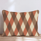 Autumn Argyle Brown Throw Pillow - Hillcroft Home
