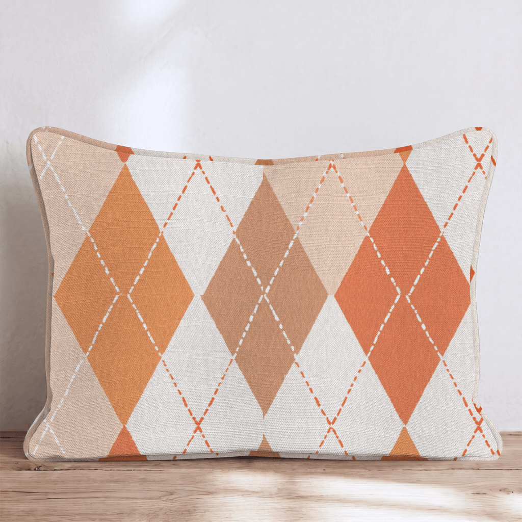 Autumn Argyle Throw Pillow - Hillcroft Home