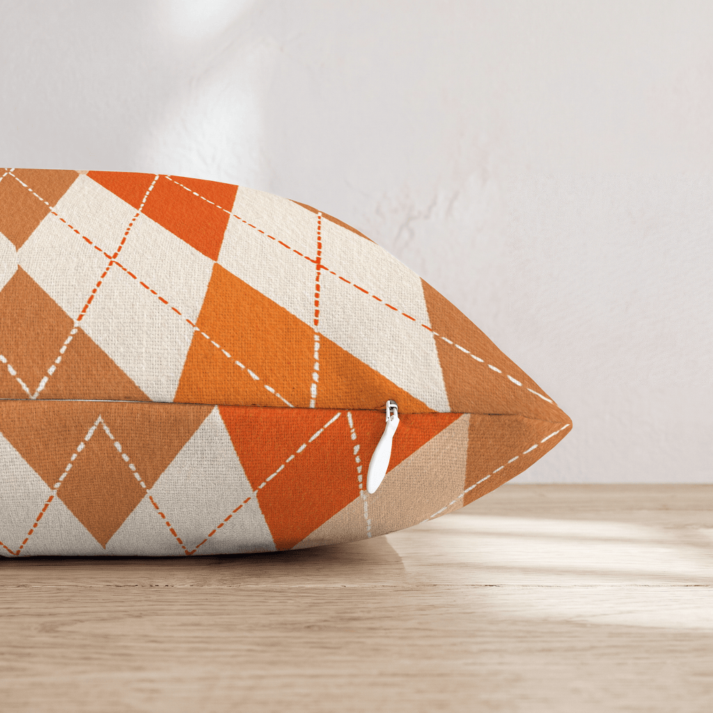 Autumn Argyle Throw Pillow - Hillcroft Home