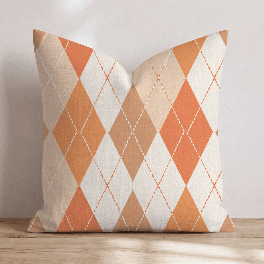 Autumn Argyle Throw Pillow - Hillcroft Home