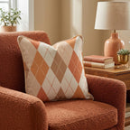 Autumn Argyle Throw Pillow - Hillcroft Home