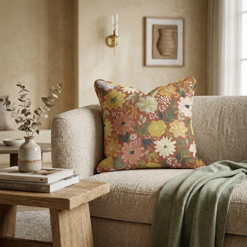 Autumn Bloom Throw Pillow - Hillcroft Home