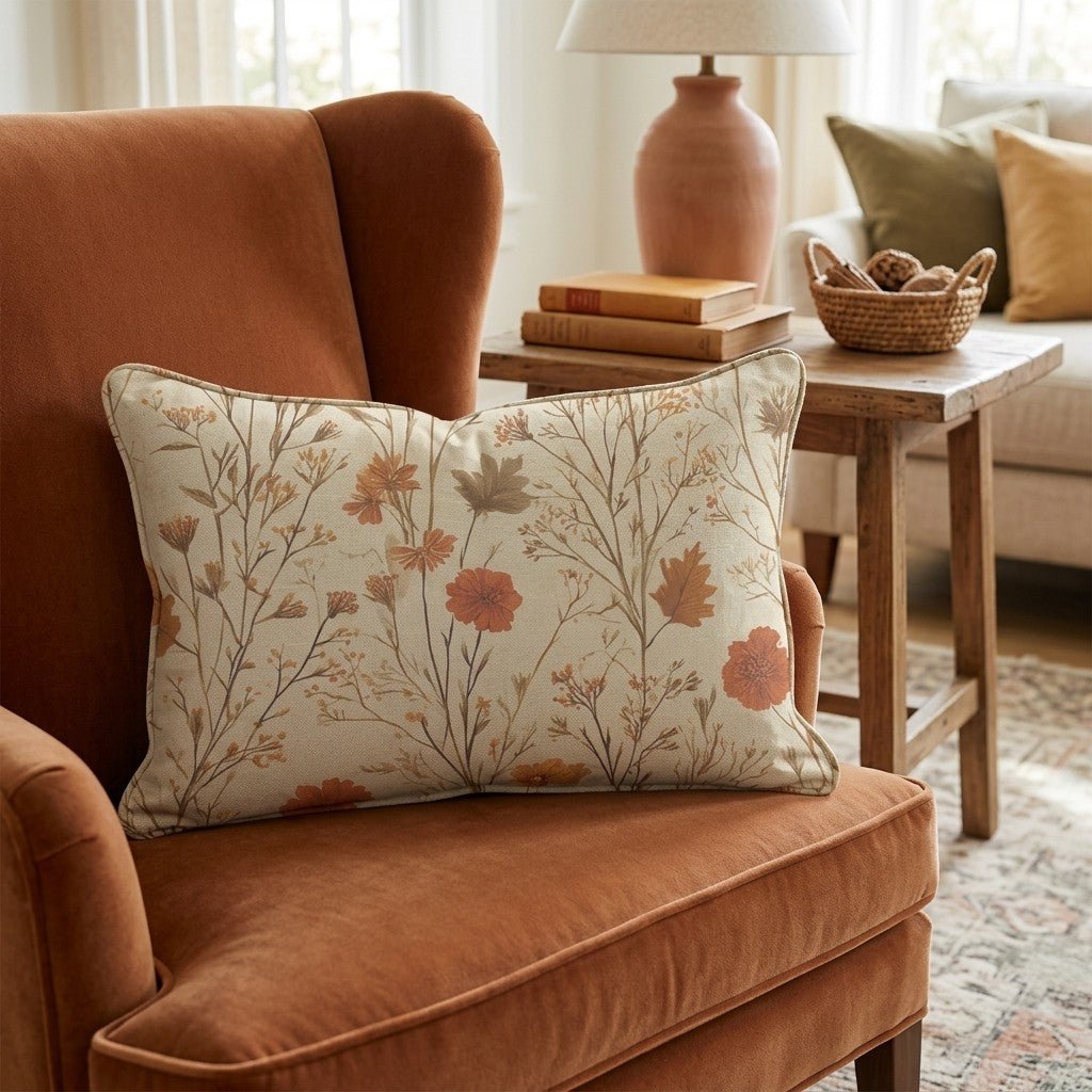 Autumn Botanicals Throw Pillow - Hillcroft Home
