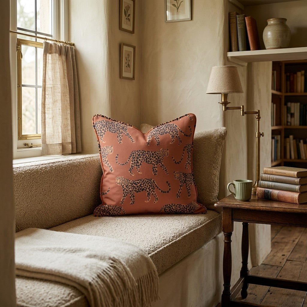 Autumn Cheetahs Throw Pillow - Hillcroft Home