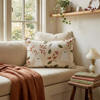 Autumn Ghost Sprig Throw Pillow - Hillcroft Home