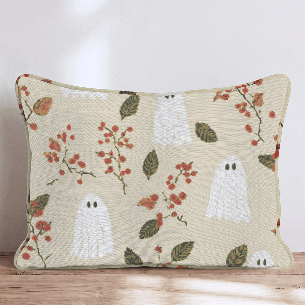 Autumn Ghost Sprig Throw Pillow - Hillcroft Home
